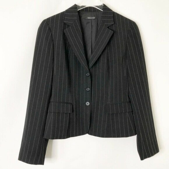 Tahari Jackets & Blazers - Tahari Black Classic Pinstripe Blazer Jacket